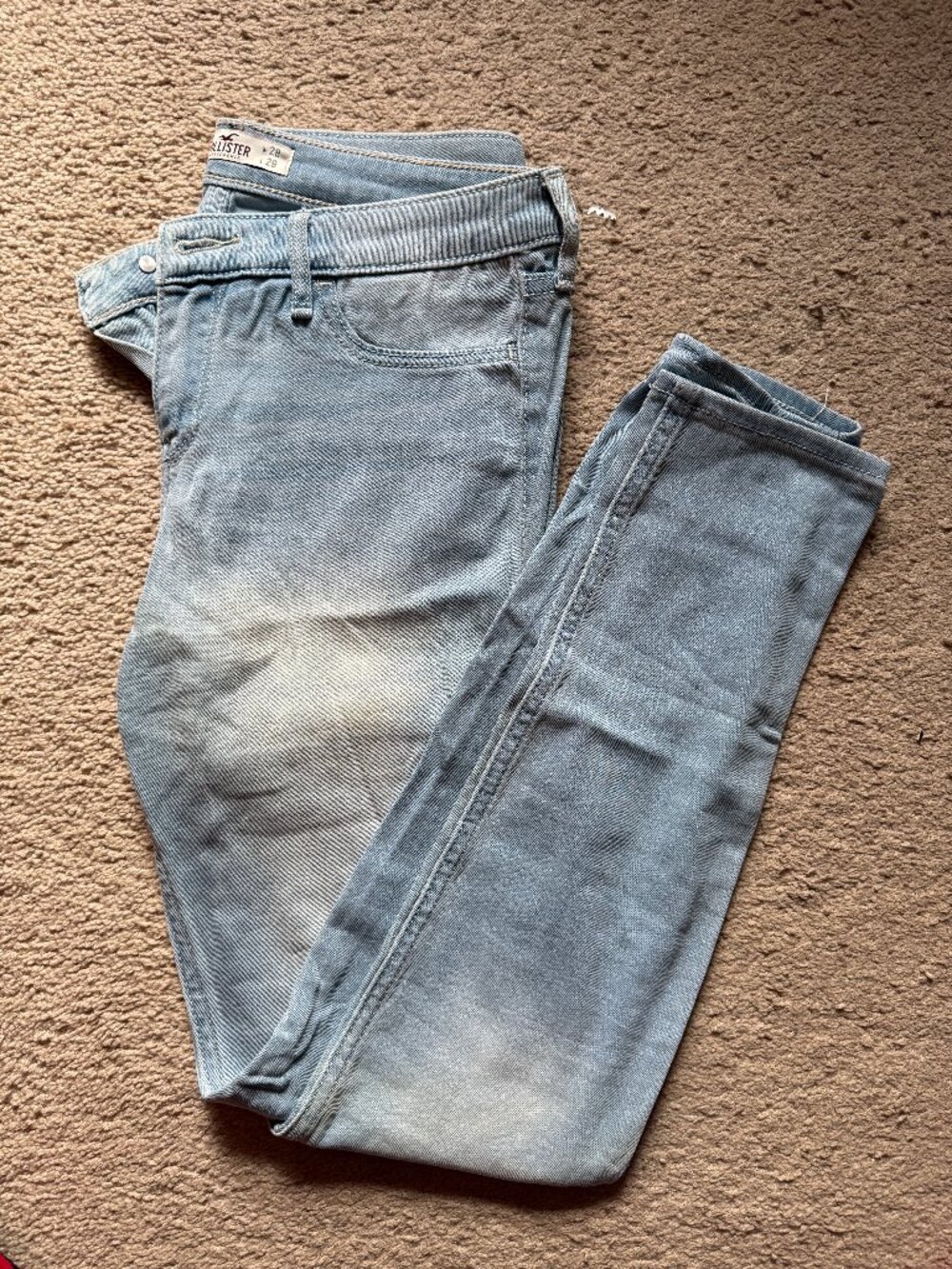 Hollister Light Wash Skinny Jeans – Low Rise Fit 7R
